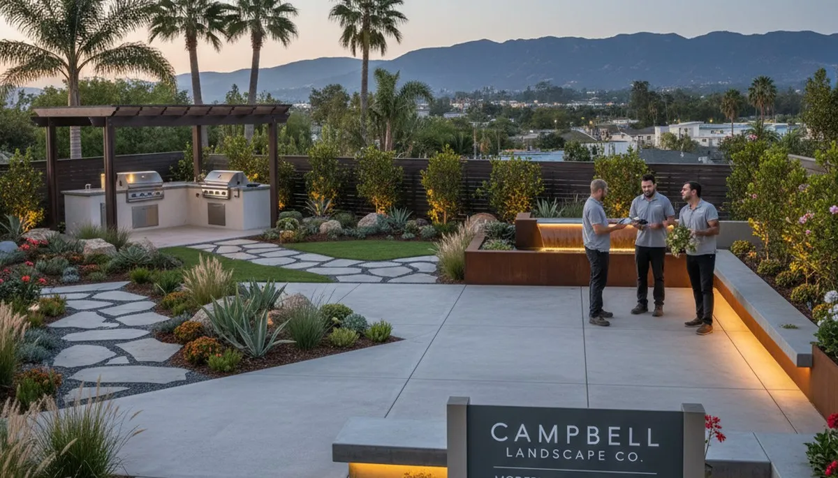 Landscape service team in Mountain View, CA providing professional landscaping maintenance
